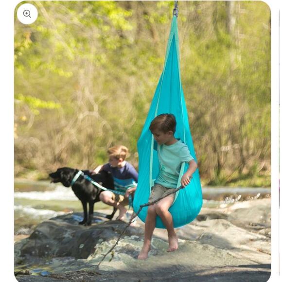 HugglePod Lite Nylon Hanging Chair color Red - Picture 6 of 8